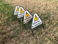 Quantity spray warning signs
