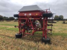 2008 Kverneland TS Model D 4m tine drill with pre-emergence markers, bout markers and wheel track er