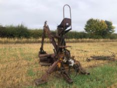 McConnel Powerarm 6/12 backhoe loader with various buckets, linkage mounted. Serial No: 40AD35