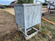 Galvanised tote bin