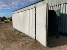 Storage container 20' with wooden floor. Sold in Situ - Buyer to remove