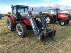 2002 Massey Ferguson 4355 40kph 4wd tractor with Quicke Q55 front loader with Euro8 brackets and pal