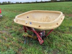 Vicon Vari-spreader, wagtail fertiliser spreader, PTO driven, hydraulic shut-off, linkage mounted