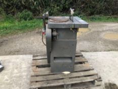 1957 Whitehead Junior table saw, 3 phase. Machine No: 39832