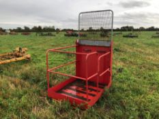 2014 Agri-Linc IAP8 2 person man basket, tine mounted. Serial No: 932228