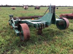 Cousins V-Form 3 leg subsoiler with depth wheels and rear crumbler