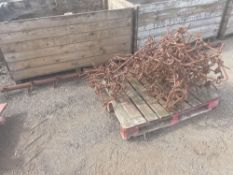 Chain harrows with pole