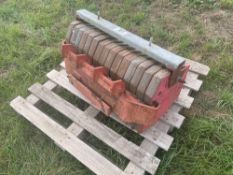 15No. Massey Ferguson wafer weights on frame