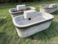 2No. concrete water troughs