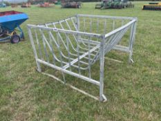 IAE square galvanised sheep round bale feeder