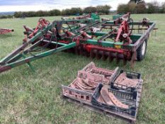 Opico Soil Saver 14ft heavy duty C tine cultivator, trailed hydraulic lowering