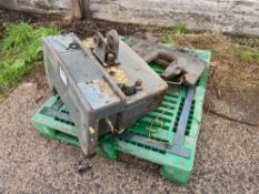 Linkage mounted weight block and weights suited to Fendt
