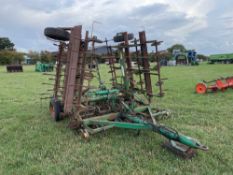 Wiberg 6m spring tine cultivator with following harrow, trailed