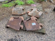 4 No.Massey Ferguson 45kg wafer weights