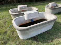 2No. concrete water troughs