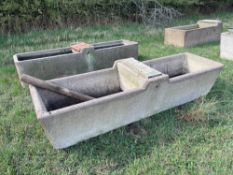 2No concrete water troughs