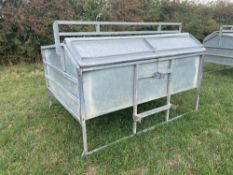 Galvanised calf creep feeder