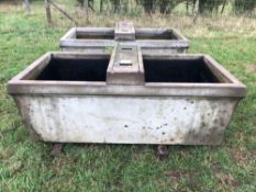 2No. Concrete water trough