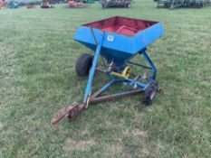 Homemade ATV sheep feeder, single axle, no wheel