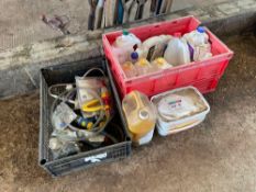 Quantity of drench guns and fly spray