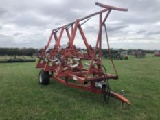 Ritchie Traileyre System 3000 bale accumulator 12No x 4' self loading round bale trailer, single axl