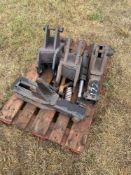 Qty. Auto Reset Cultivator Leg Brackets for Quivogne Tine Master