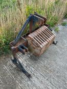 10 No. 45KG Massey Ferguson Wafer Weights Mounted on 3-Point Linkage Frame