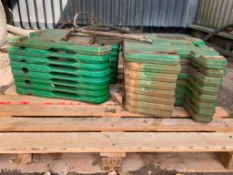 16 No. John Deere 50KG Wafer Weights