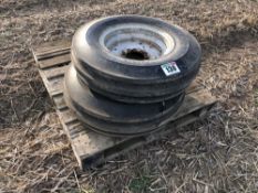 Pair Supreme 7.50-16 wheels and tyres