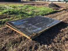 Pair metal doors, 2.2m x 3.14m