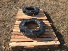 Pair of New Holland 250kg rear wheel weights