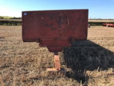 5m single axle twin wheel, flat bed trailer with extension