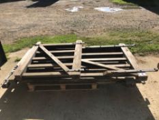 Pair of wooden gates inc personnel gate