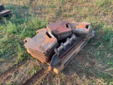 19No. Massey Ferguson 45kg wafer weights