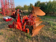 1994 Gregoire Besson RWB7 4 furrow reversible plough with spares