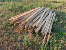 Quantity wooden rails half round