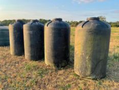 4No. 1500l water tanks, ex orange juice
