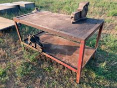 Work bench with 2No vices, 2' 8