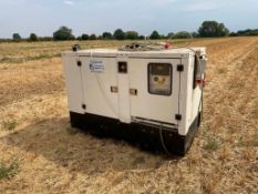 2011 Sandhurst GO35 acoustic 35kVA generator with John Deere 3cyl diesel engine, EmKo Trans Auto pan