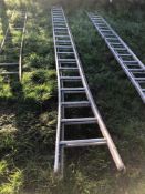 2No galvanised fruit picking ladders