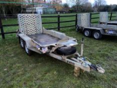 2019 Ifor Williams GH94BT 2.7t twin axle beaver tail plant trailer on 165R13 wheels and tyres. 9' x