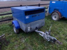 1997 CompAir Demag SC40DS-2 3 cylinder diesel compressor, trailed. Serial No: WGA1C0310V1231025