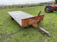 1975 Weeks single axle flat bed trailer