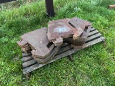 9No Massey Ferguson 45kg front wafer weights