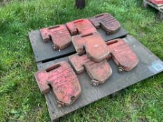 7No Massey Ferguson front wafer weights