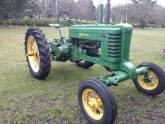 John Deere Model BW, 1941, Reg: GV 8107, Serial no 108251, petrol. No VAT on this lot.