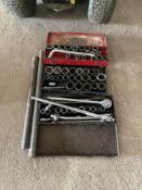 Approx 3 boxes of 3/4 Drive Socket sets and Ratches