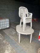Plastic Garden Furniture Set - 4 chairs and table