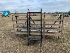 Metal Shelving Wrack and 2 x aluminium shelves