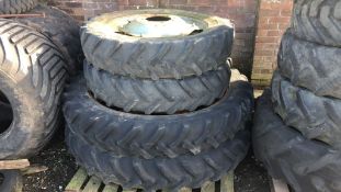 Set of row crop wheels to fit Massey Ferguson.